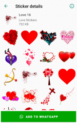 Captura de Pantalla 9 Love Sticker Memojis for WhatsApp - WAStickerApps android