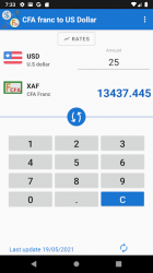 Screenshot 2 CFA franc to US Dollar converter android