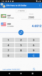 Imágen 4 CFA franc to US Dollar converter android