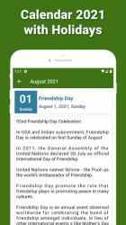 Image 7 Calendar 2021 with Holidays android