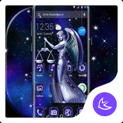 Image 1 Blue Shine Libra APUS Launcher theme android