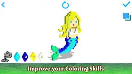 Screenshot 6 Mermaid 3D Color by Number - Girls Voxel Coloring Book windows