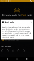 Imágen 6 Ford Radio Code Calculator android