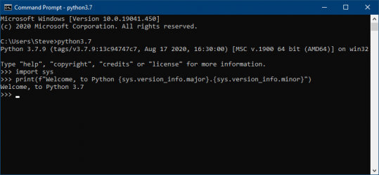 Screenshot 1 Python 3.7 windows