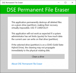 Capture 1 DSE Permanent File Eraser windows