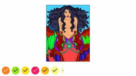 Capture 3 Mermaid Color By Number Coloring book windows