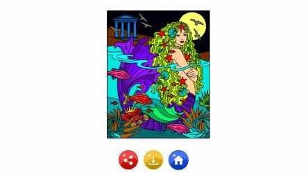 Screenshot 4 Mermaid Color By Number Coloring book windows