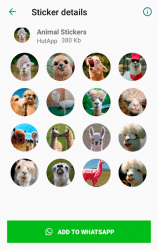 Screenshot 9 Mejor Stickers de animales WhatsApp WAStickerApps android