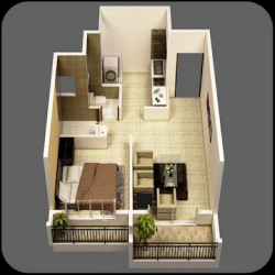 Captura de Pantalla 1 Diseño de casa pequeña 3D android