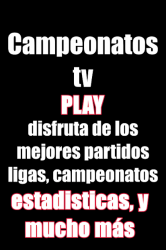 Screenshot 2 Campeonatos Tv Play en vivo futbol android