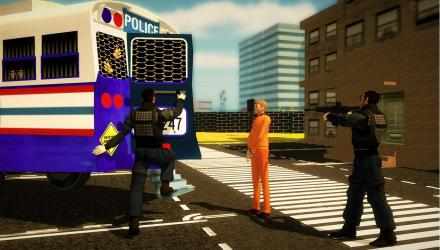 Image 9 Police Bus Gangster Chase - Arrest Street Criminal windows