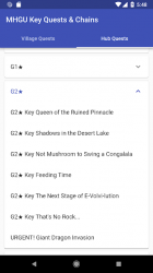Screenshot 4 MHGU Unlock Guide - Key Quests, Hunter Arts, etc android