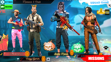 Captura de Pantalla 2 Squad Survival FreeFire Juego Battleground Shooter android