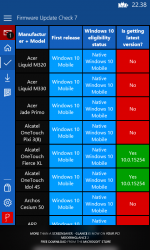 Screenshot 2 Firmware Update Check - Update assistant for legacy Win. Mobile devices windows