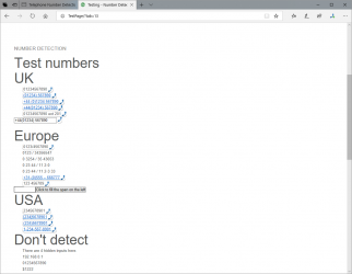 Screenshot 1 Telephone Number Detection windows