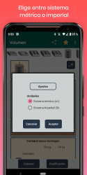Screenshot 9 Calculadora de hormigon, arena y grava - Concreto android