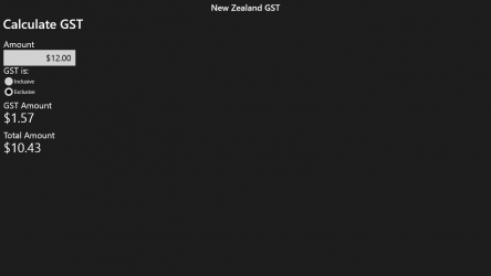 Captura 5 New Zealand GST Calculator windows