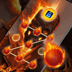 Screenshot 1 Flame Skull: Lock Master Theme android