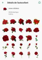 Screenshot 5 Flores y Rosas stickers - WAStickerApps android