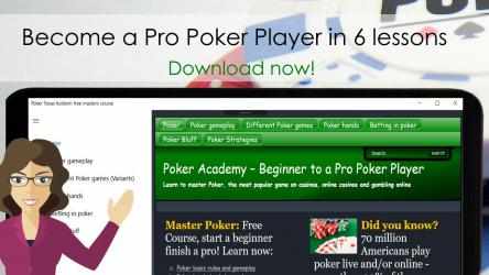 Captura 1 Poker Texas Holdem Free Course - become a poker master in 6 lessons windows