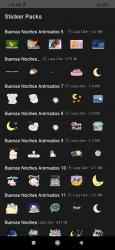 Captura 9 Stickers de Buenas Noches Animados para WhatsApp android