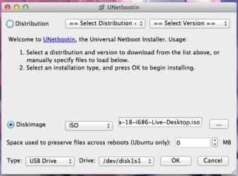 Captura de Pantalla 2 UNetbootin mac