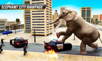 Captura de Pantalla 2 elefante enojado ciudad juegos animales salvajes android