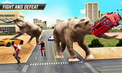 Captura de Pantalla 3 elefante enojado ciudad juegos animales salvajes android