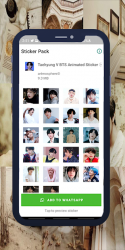 Capture 10 V BTS Animated WASticker android