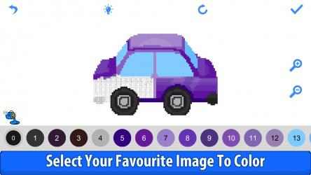 Capture 2 Cars Color by Number - Pixel Art, Sandbox Coloring Book windows