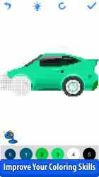 Image 12 Cars Color by Number - Pixel Art, Sandbox Coloring Book windows