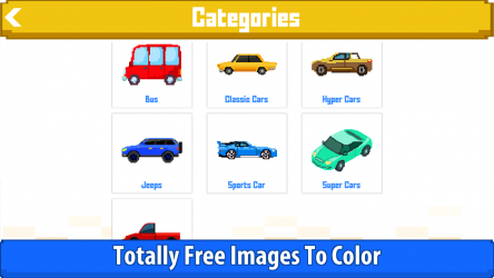 Capture 1 Cars Color by Number - Pixel Art, Sandbox Coloring Book windows