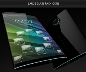 Image 3 Glass theme & glass icon pack + amoled wallpapers android