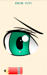 Captura de Pantalla 7 Cómo Dibujar Ojos de Anime android