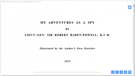 Captura 7 My Adventures As A Spy by Lieut.-Gen. Sir Robert Baden-Powell, K.C.B. windows