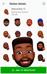 Capture 7 Memoji Boy Apple Stickers for WhatsApp android