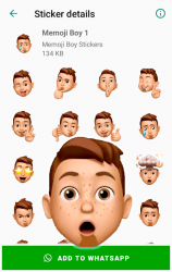 Captura de Pantalla 2 Memoji Boy Apple Stickers for WhatsApp android