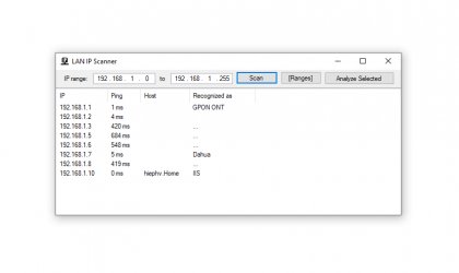 Screenshot 1 IP Scanner Advanced for Windows windows