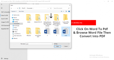 Captura de Pantalla 5 PDF Converter For Office : PDF to Word(Docx),XLS,PPTX,HTML,TXT & Word To PDF ,Images To PDF ,Excel to PDF ,OCR PDF windows