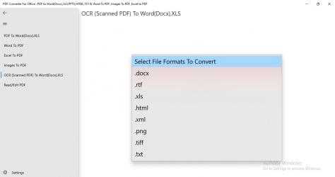 Screenshot 10 PDF Converter For Office : PDF to Word(Docx),XLS,PPTX,HTML,TXT & Word To PDF ,Images To PDF ,Excel to PDF ,OCR PDF windows
