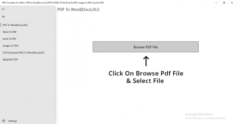 Captura 3 PDF Converter For Office : PDF to Word(Docx),XLS,PPTX,HTML,TXT & Word To PDF ,Images To PDF ,Excel to PDF ,OCR PDF windows