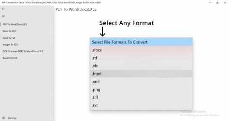 Imágen 4 PDF Converter For Office : PDF to Word(Docx),XLS,PPTX,HTML,TXT & Word To PDF ,Images To PDF ,Excel to PDF ,OCR PDF windows