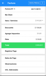 Screenshot 2 Presupuesto, Orden de compra y Factura android