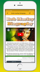 Captura de Pantalla 4 king of the reggae  - bob marley biography android