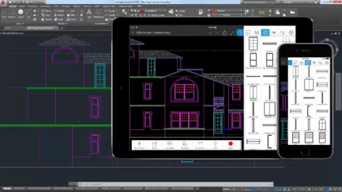 Screenshot 2 AutoCAD windows